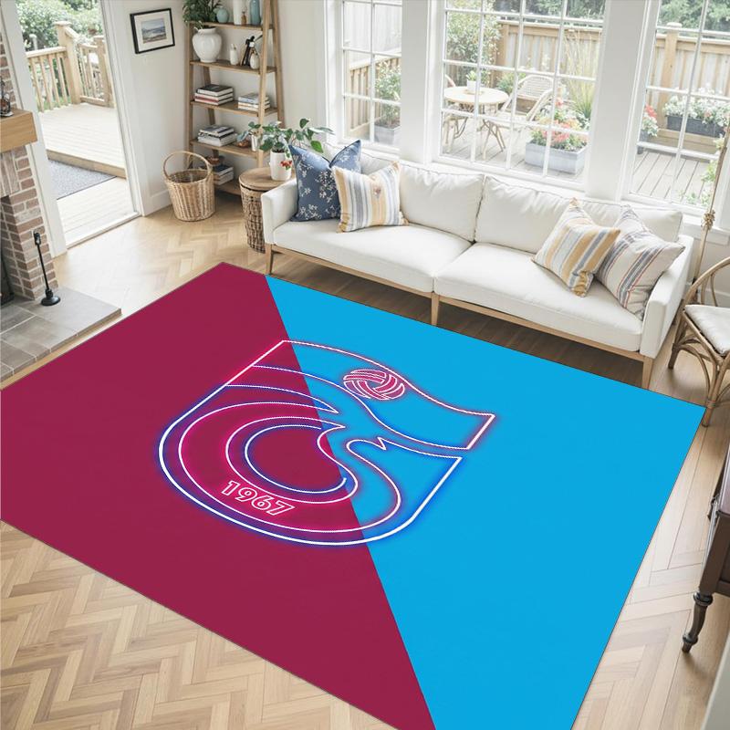 Trabzonspor FC Design Kristal Fluweel Tapijt Gezellig Niet?Antislip Bedrukt Tapijt Voor Slaapkamer Woonkamer Entree