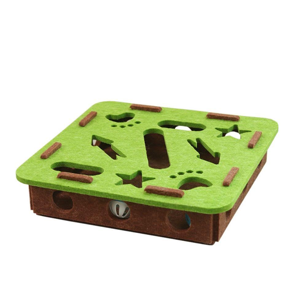 Felt Cat Scratching Posts with Ball Cat Exercise Toy Durable Cat Puzzle Box Kitten