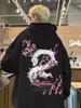 2025 Neuer Kapuzenpullover Herbst Herren Einfarbig Guochao Weißer Drachen Druck Lässig Paar Übergröße Reise Sweatshirt