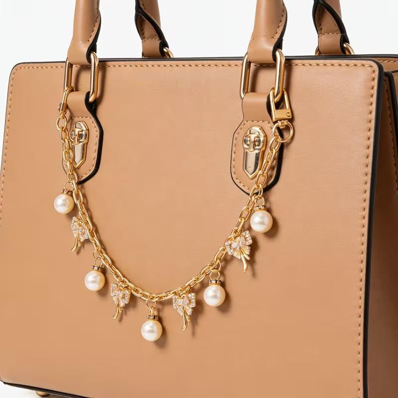 Yogodlns Pink Bowknot Purse Chain Charm Bag Making Materials Chain for Tote Shoulder Bags Handlebag Gold Chains Wallet Pendant