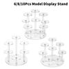 Multifunctional Acrylic Storage Display Rack With 6/8/10 Base Suitable For Displaying Small Statues Jewelry And Cosmetics