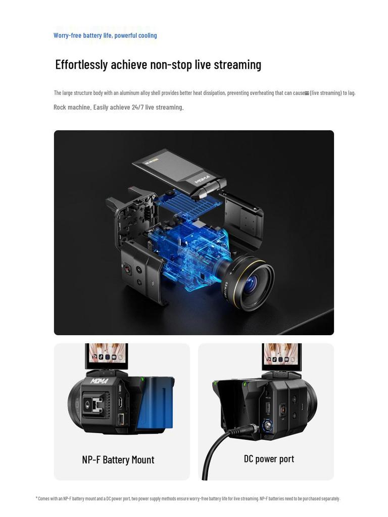 Mammoth 4K Smart Camera: Dedicated Live Broadcast Equipment for Selling Goods
