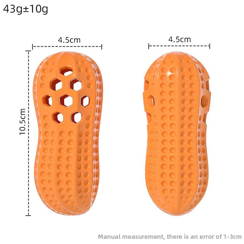 Pet Toys, Sound-making Toys, Peanut-shaped Dog Toys, Leak-proof, Biting and Teething Simulation Toys