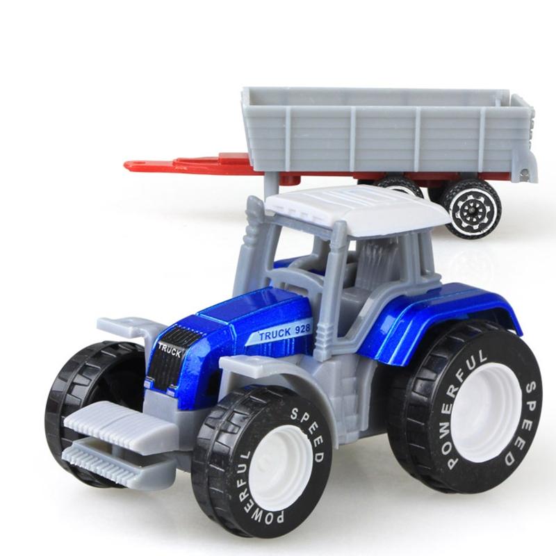 Novelty Children Pull Back Car Toys Grain Loader Harvesters Farm Tractor Pull Back Car for Play Toys Lawn Games Best Gif