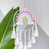 Dormitory Wall Window Handwoven Tassels Sky Rainbow Supplies for Home Office