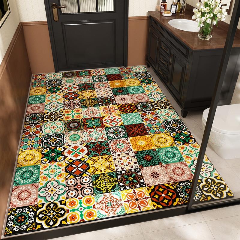 Bathroom Rug Absorbent Floor Mat Pvc Soft Diatom Mud Non-slip Bath Carpet Home Toilet Entrance Doormat Washroom Area Rugs