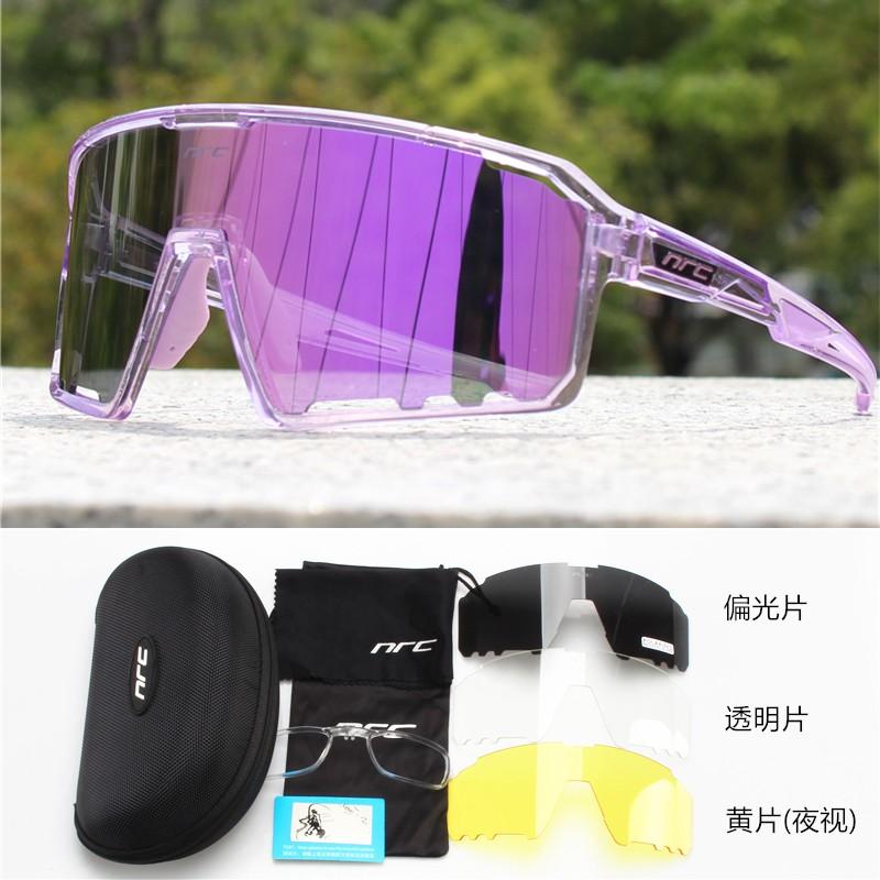 Occhiali da Ciclismo Polarizzati Con 4 Lenti Intercambiabili Uomo Donna Sport Outdoor Mountain Bike Antivento Pronti Per Lenti Su Misura