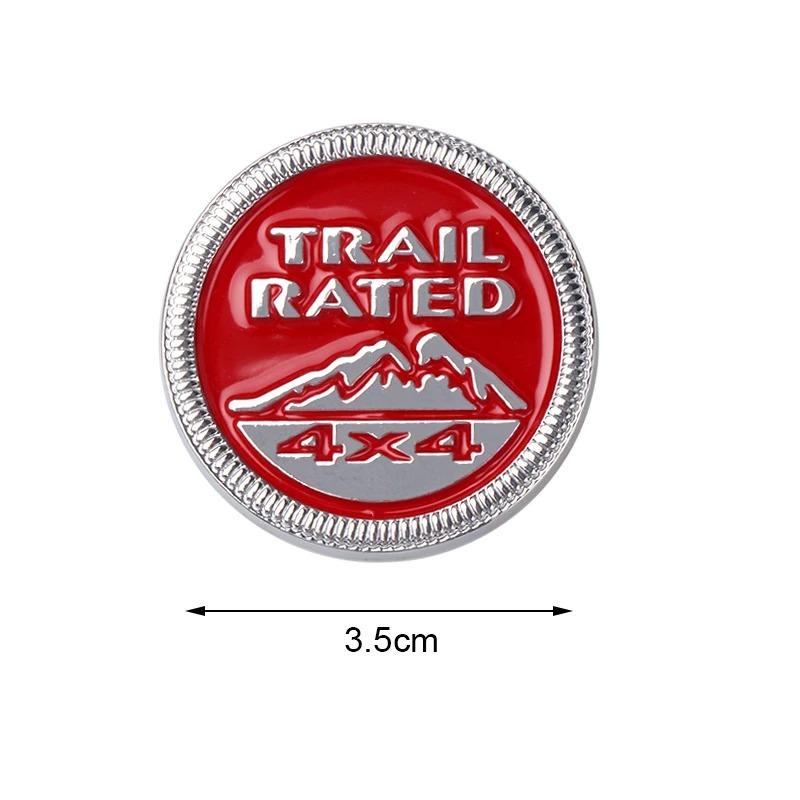 1 Pezzo Emblema Metallo 3D 4X4 Trail Rated Logo Distintivo Adesivo Auto Per Renegade Wrangler jK Grand Cherokee Styling Auto Accessori Auto