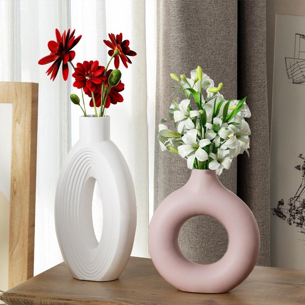 Oval Stripe Flower Pot Mold Hollow Out Gypsum Mold Reusable Mold Silicone Vase Mold  Living Room
