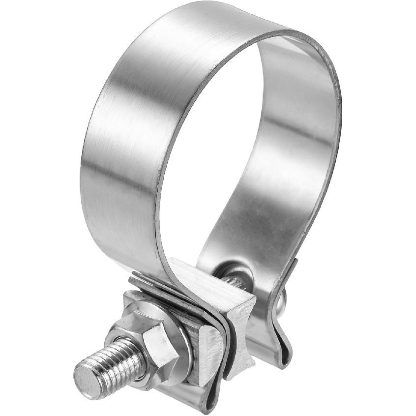 HARFINGTON 410 Stainless Steel Exhaust Clamp 2.48" Butt Joint Narrow Band Muffler Seal Exhaust Narrow Lap Butt Clamps for Pipes Muffler Converters