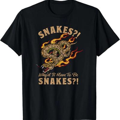 Indiana Jones Raiders Of The Lost Ark Why Snakes Quote T-Shirt