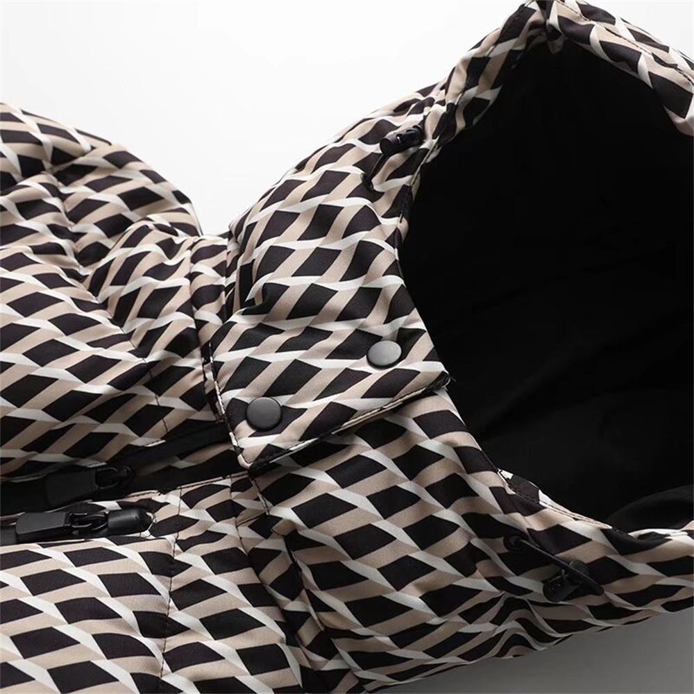 Dámská hřejivá lyžařská série pro spodní část těla bavlněná bunda zimní s kapucí slim fit bunda