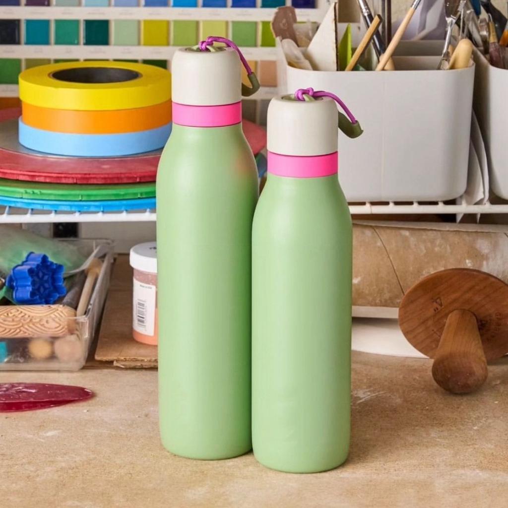 Simple and High-value Stainless Steel Thermos Cup Macaron Color Large-capacity Sports Kettle Outdoor Portable Cup