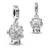 New Sparkling Snowflake Snowglobe Charms Fit Pan  Bracelet Necklace DIY Christmas Jewelry Gift for Women