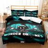 Murder Drones Anime Bedding Set Duvet Cover Pillow Case Children's Bedroom Bed Three-piece Set Single Double King Bed Set Gift
