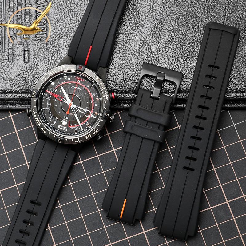 Rubber Watchband for Timex WATCH Tide T2N720 T2N721 TW2T76300 High Quantity Waterproof Silicone Leather Sport Strap 24*16mm