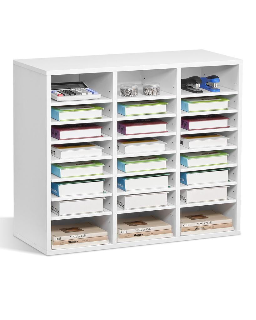 VEVOR Literature Organizer, 24 Compartments Office Mailbox with Adjustable Shelves
