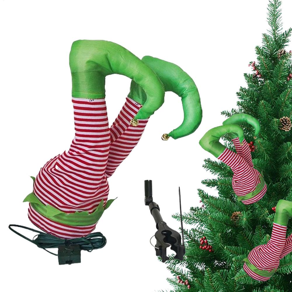 Christmas Leg Decor Stuck In Christmas Tree Decor Decoration Festive Swinging Ornament For Hall Festival Activities Living Room
