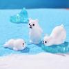 10Pcs Cute Penguins, Polar Bears, Moss, Micro Landscape, Snow Seals, Ice Blocks, Christmas Scenery Accessories