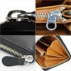 black long wallet men's ladies wallet tochigi leather made in Japan genuine leather Tanned leather round zipper Thin large capacity wallet Popularity