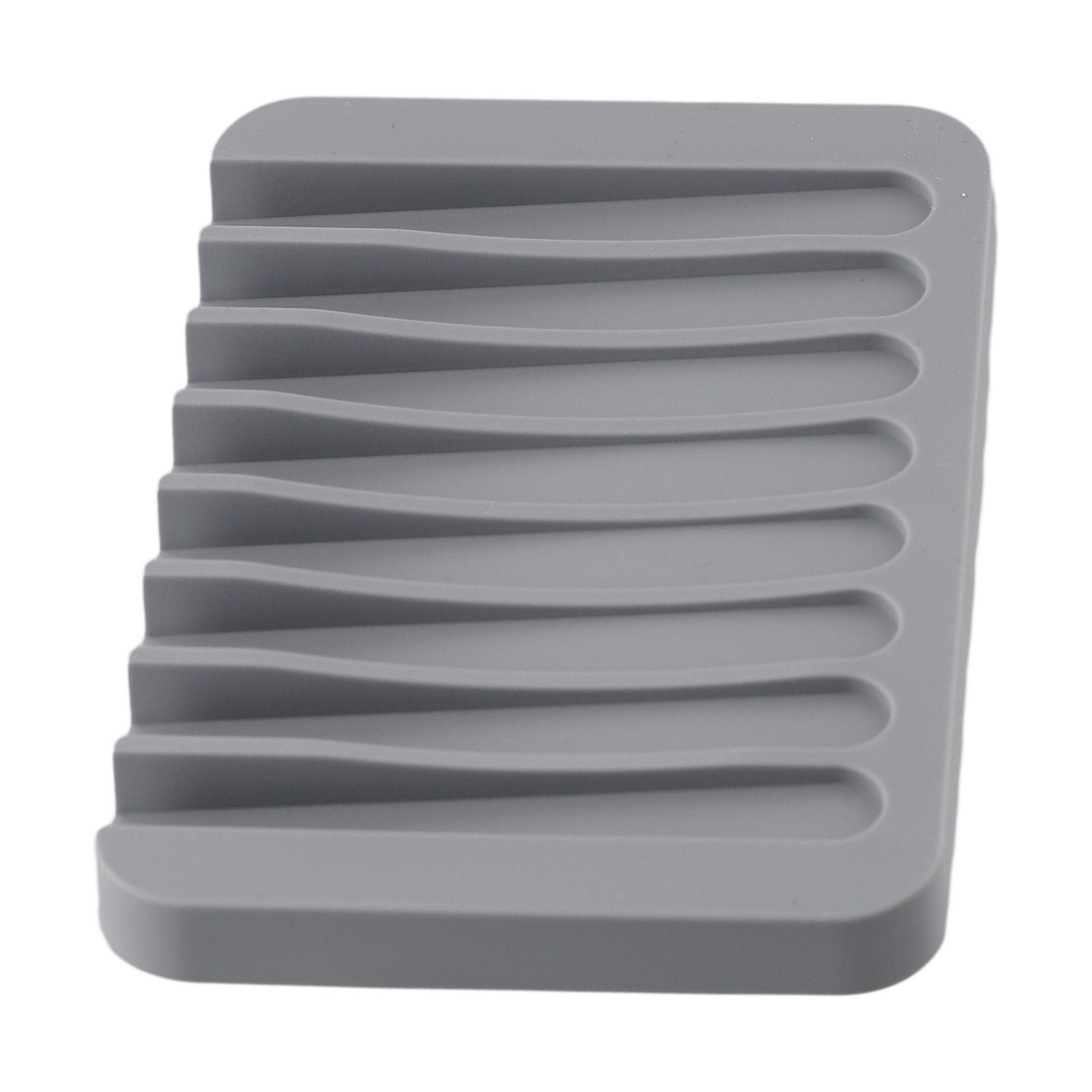

Stylish Silicone Soap Saver for Long Lasting Use in Gray and White серый