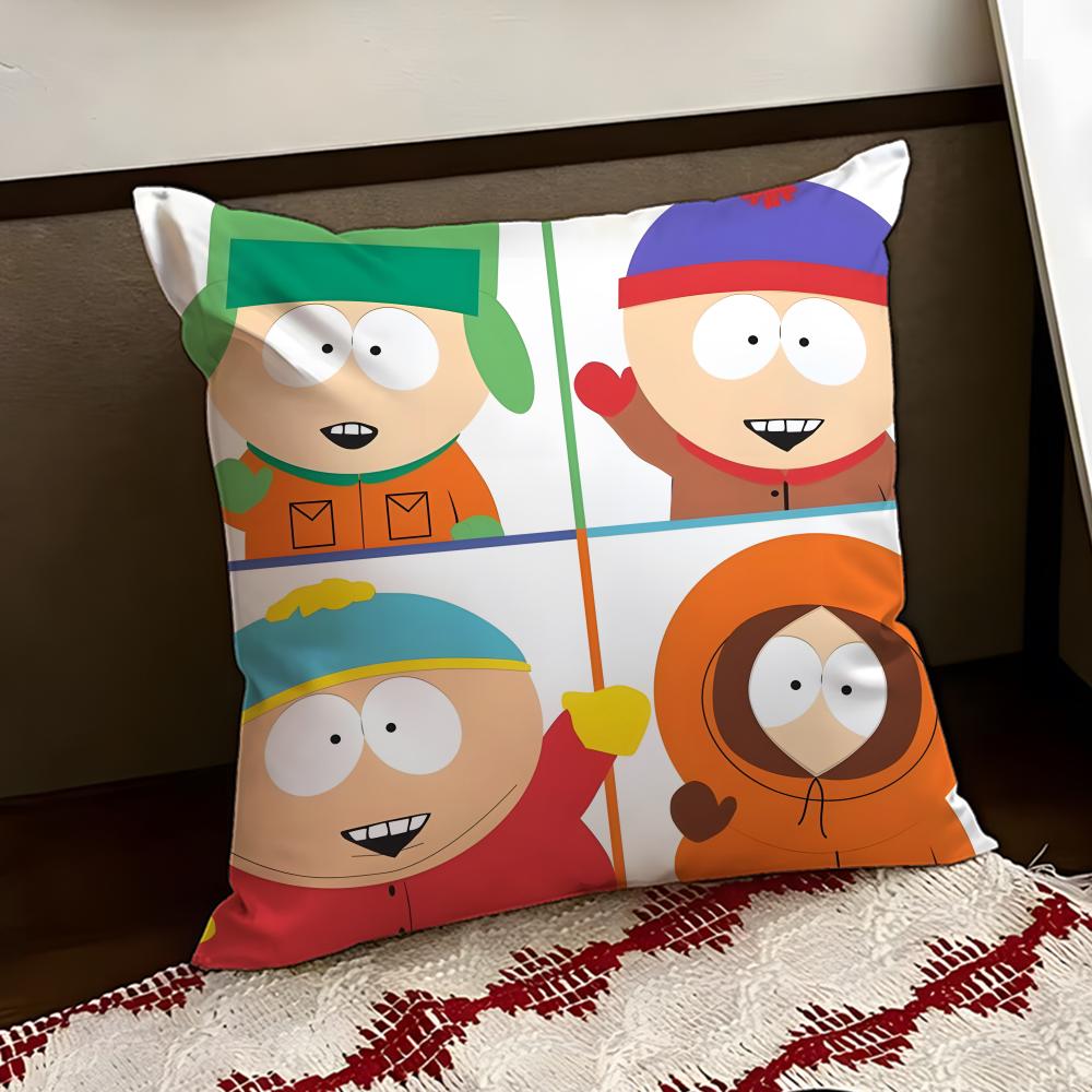 Cartoon Anime SSouth PPark Cushion Cover Reversible Soft Durable Pillow Cover Home Car MultiScene Use for Daily Comfort