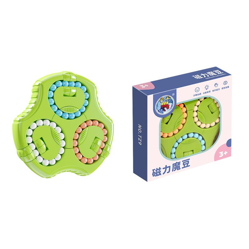 Sengso 3x3 Magische Bohne Einseitig und Zweiseitig Drehende Runde Kugel Magische Bohne Intelligenz Fingerspitzen Spielzeug Fidget Cube