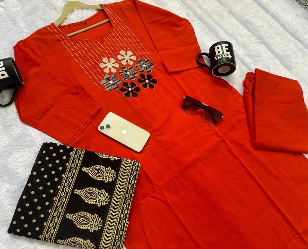 Indian Women Designer Kurta Pant Dupatta Set Indian Bollywood Top Tunic Kurti Salwar Suit