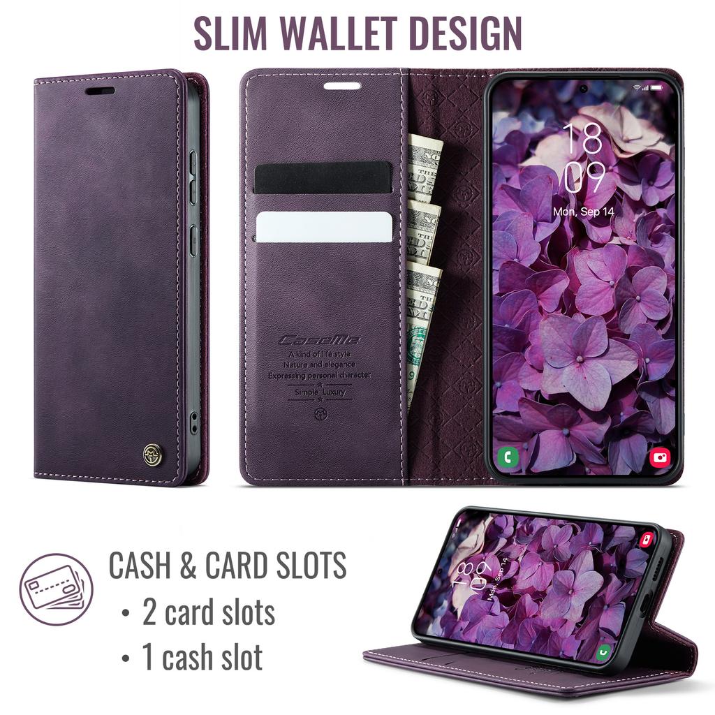 Premium Leather Case For Samsung Galaxy S25 S24 Plus S23 S22 S21 S20 Ultra FE Note20 Ultra S10 Magnetic Flip Wallet Card Cover