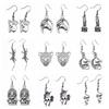 50 Styles Animal Pendant Dangle Earrings Drop Earrings Antique Silver Color Plated Unicorn Horse Elephant Snake Tiger Earrings