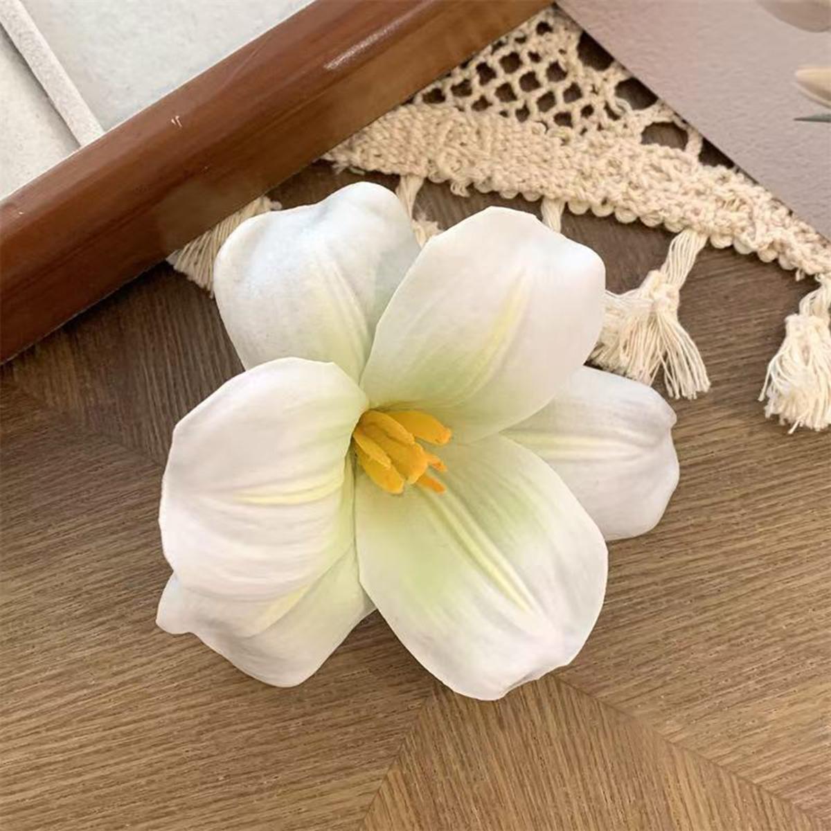 

1 шт. заколка для волос с имитацией цветка тюльпана для весны и лета для отпускного фото, головной убор для фото, темпераментный головной цветок, боковая заколка светло-зеленый