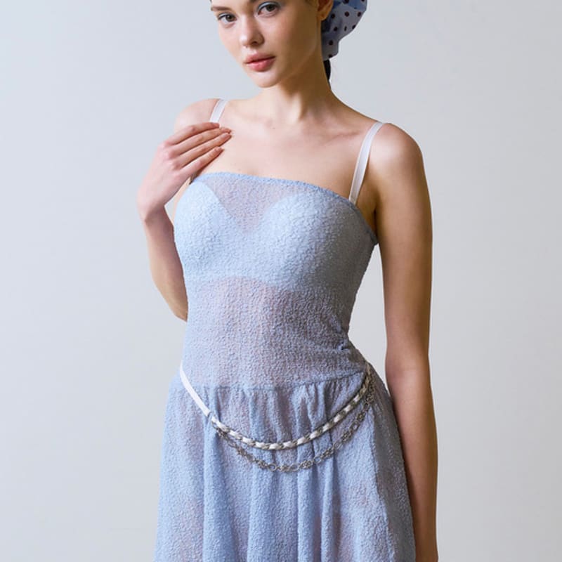 VINAJ Big Scrunchie (Dot Baby Blue)