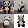 Heartbeats Breathing Sturdy Plush Panda Sleep Soother with Gentle Light and Music for Anxiety Relief Daily Use