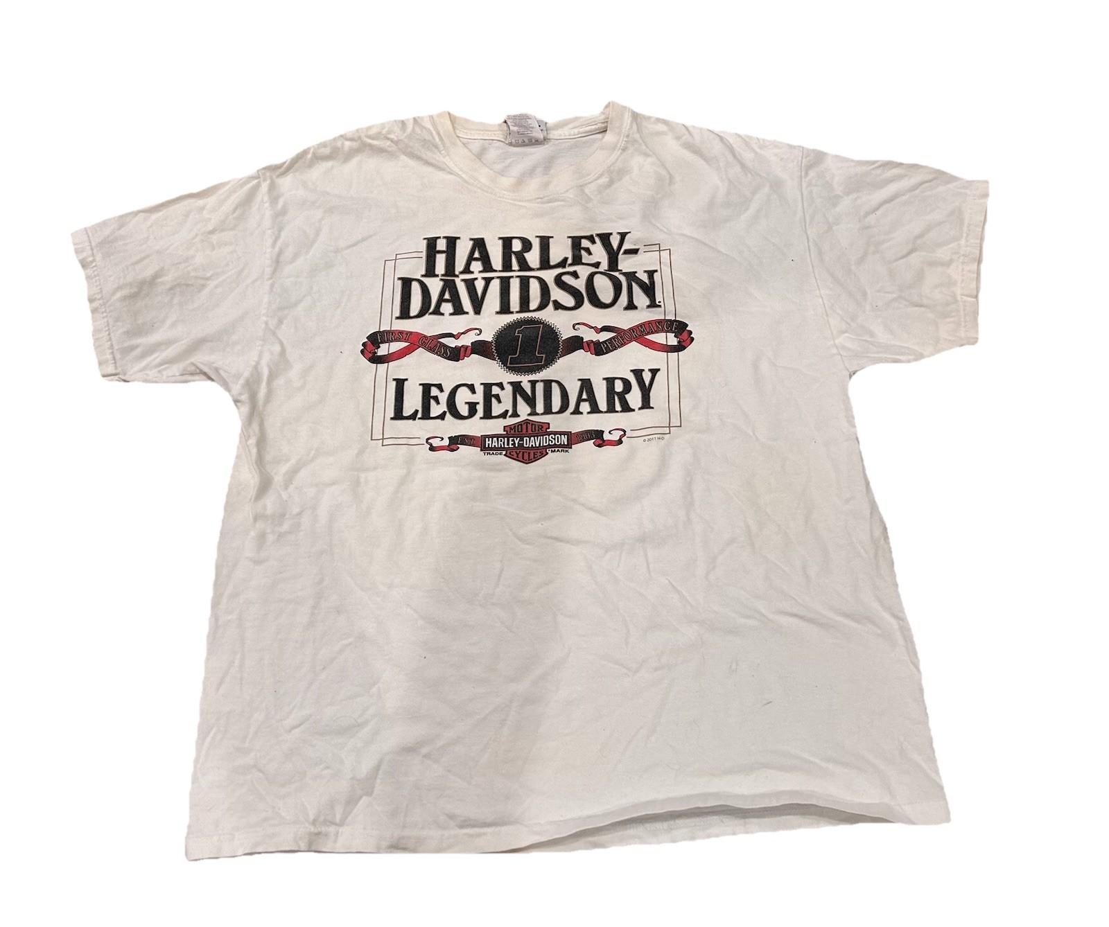 Harley Davidson Shirt Mens XL Boston MA Shamrock St Patricks Day White Tee 2011 Unisex T-Shirt XXL