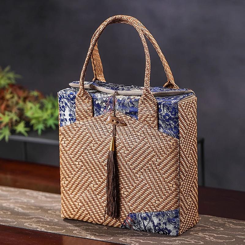 Винтажная коробка для хранения чая - Подарочная упаковка для пуэрабелого чайного блина Влагозащитный тканевый мешок Дорожная жестяная банка для чая в китайском стиле 7190₽