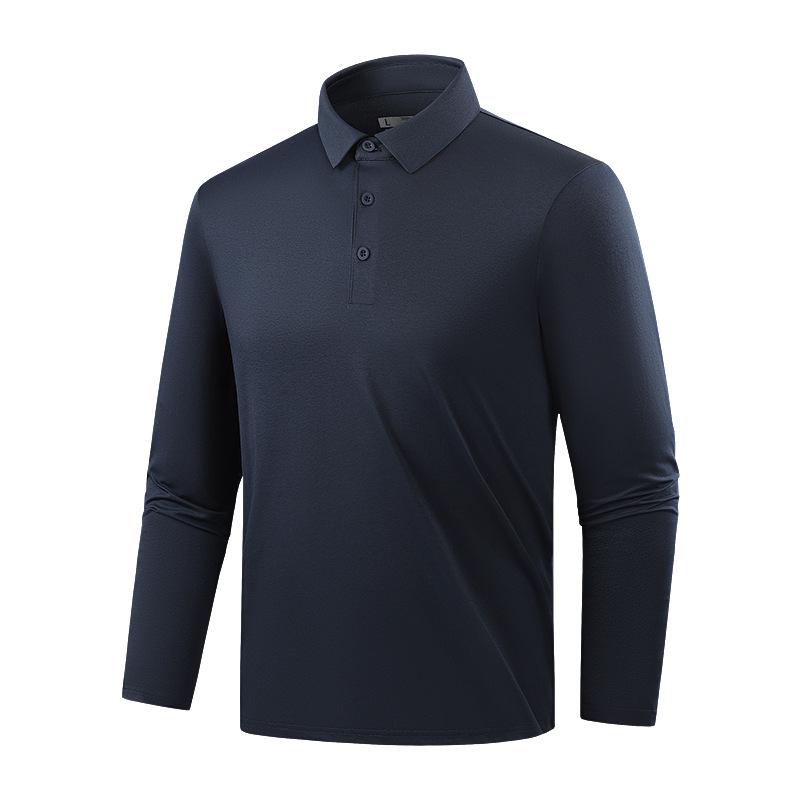 Men s High-End Quick Dry Long Sleeve Polo Shirt for Business, Golf, and Outdoor Sports 2XL