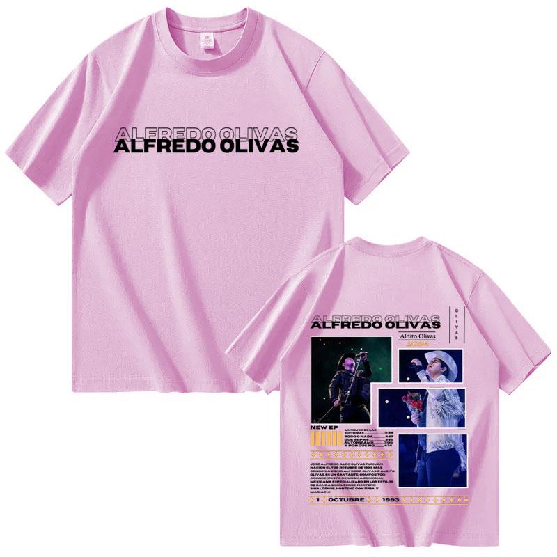 Alfredo Olivas 2025 Double Sided Print Graphic Mens Womens Hip Hop Oversized Fashion T Shirt Casual Tshirts Streetwear Hot Sale