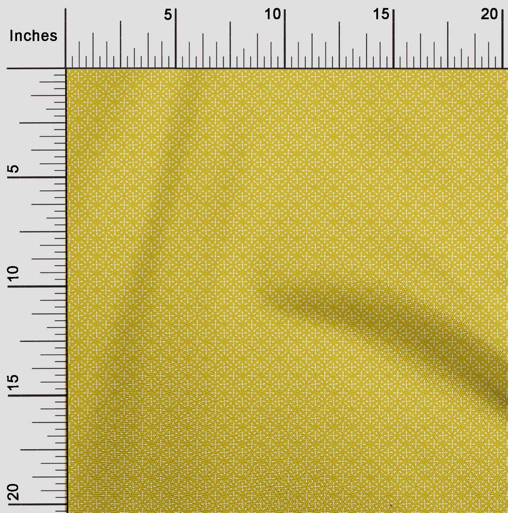 oneOone Cotton Flex Fabric Shapes Geometric Sashiko Print Sewing Fabric BTY 40 Inch