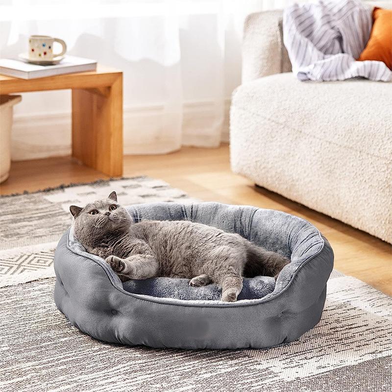 Pet Dog Nest Cat Nests Durable and Breathable Pet Bed Large Medium and Small Dog Pet Sofa Beds Thickened Achine Washable All-Season Dog Cat Cushion