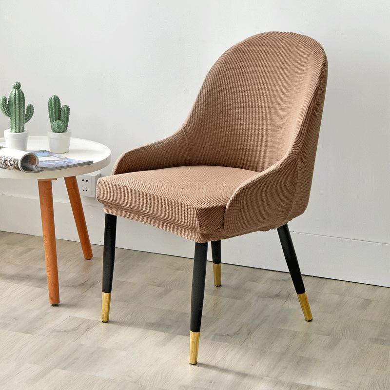 European Leather Dining Chair Cover with Curved Backrest, Thickened Universal Design for Household Chairs and Stools