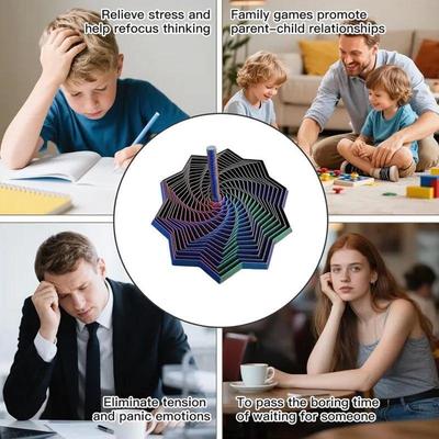 3D Printed Expanded Sensory Fidget Star,Expandable 4.33Inch Fractal Fidget Toys Octagonal With Detachable Handle
