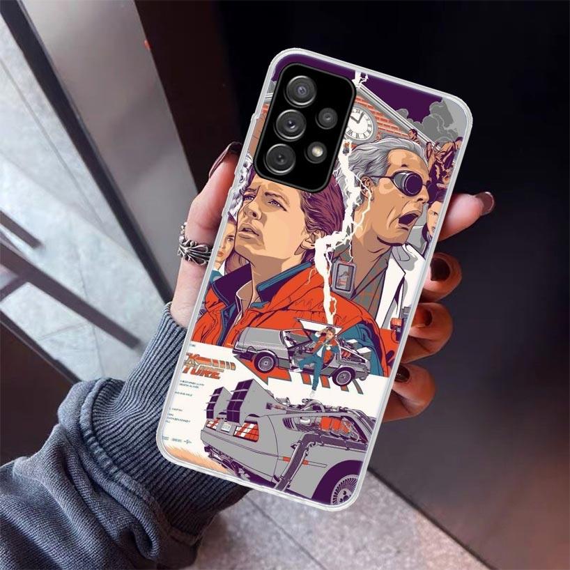 Back To The Future DeLorean Time Machine Phone Case For Samsung Galaxy A17 A57 A37 A16 A26 A36 A56 A15 A25 A35 A55 A14 A13 A54 A