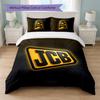 JCB Print 3Pcs Bedding Set Duvet Cover With Two Pillowcases Soft Bed Linen For Household Bedroom