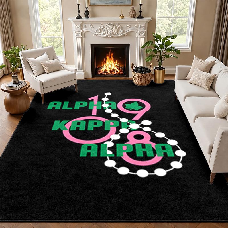 Alpha Kappa Alpha Sorority Carpet Door Mat for Living Room or Bedroom Protective Mat Under Chair Office Decoration Christmas Gift Birthday Present