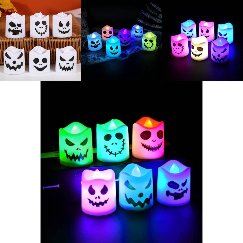 Halloween Ghost Led Candle Light For Haunted House Party Decor