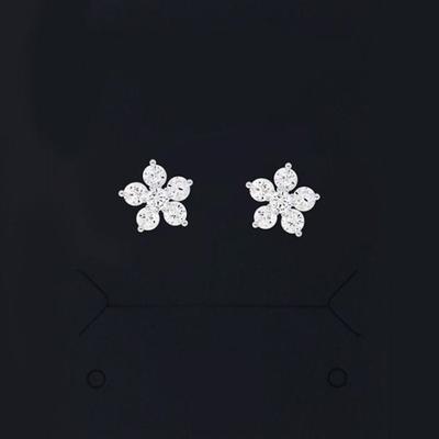 (Silver) Cassia Mini Flower Earrings, Pretty Earrings, Cubic Zirconia Earrings, Flower Earrings, Mini Earrings, Daily Earrings