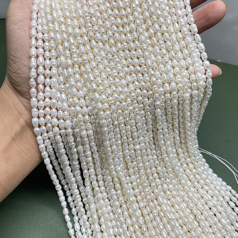 4-5mm Natural Irregular Freshwater Pearl Beads for Handmade Necklaces and Jewelry DIY