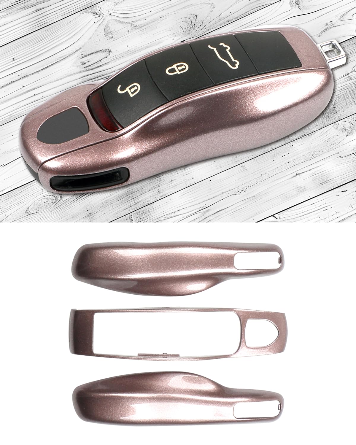 

Чехол для ключа-брелока для Porsche Cayenne Porsche и другие аксессуары Macan, 718, Cayman, Panamera, 911, Boxster, (малиново-розовый)