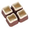 4Pcs Silicone Furniture Protectors 3.3x3.9x3.9cm NonSlip Chair Table Foot Covers Caps(Coffee )