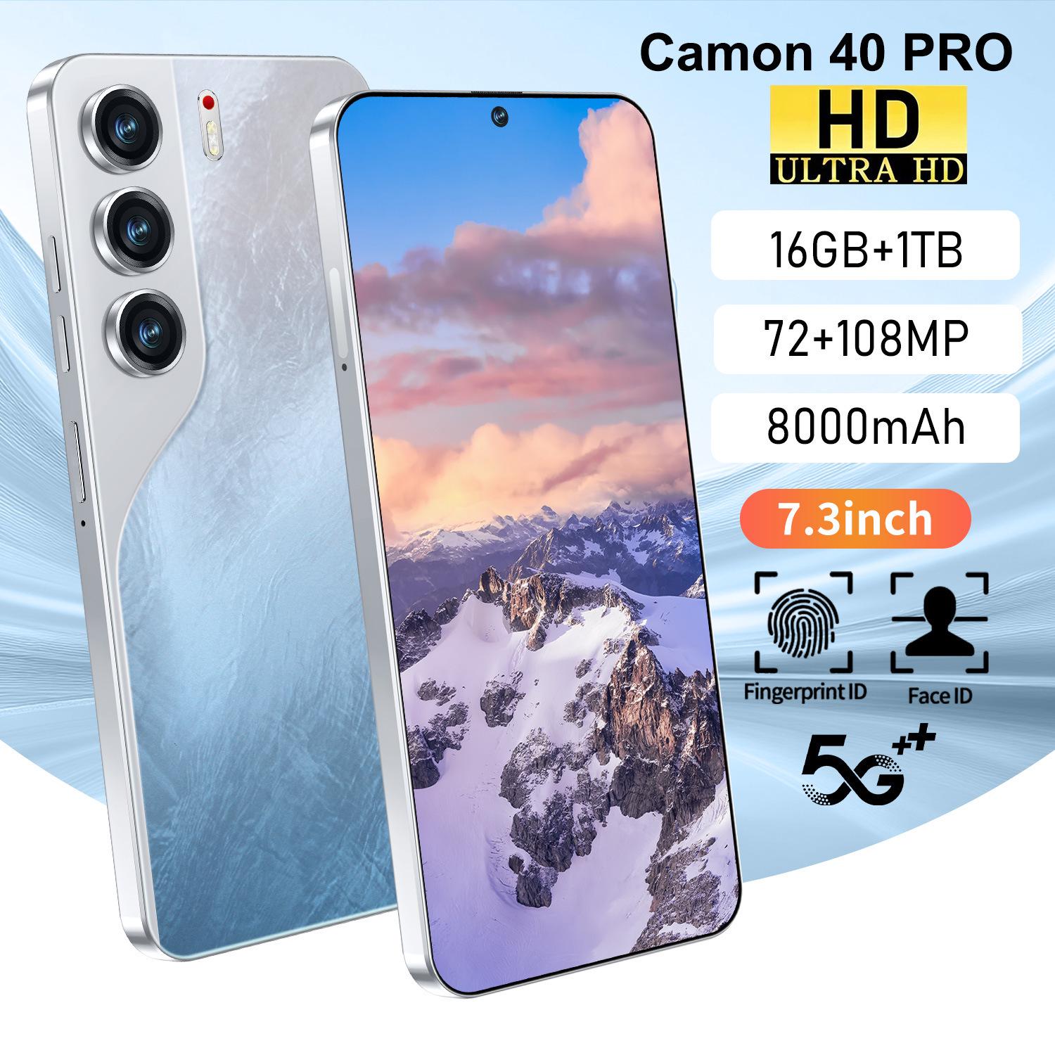 

Смартфон Camon40 Pro: 7,3-дюймовий, 16 ГБ ОЗП, 1 ТБ пам яті, ОС Android US version синій